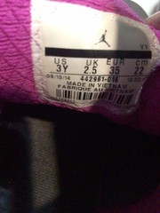 Air Jordan 7 (Dark Grey / Fuschia) 442961-016 Girls 3Y