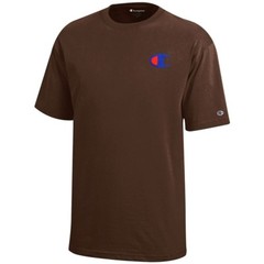 Champion Reverse Weave Logo Youth (Brown) Short Sleeve T-Shirt