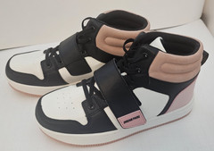 Dream Pairs, Youth, Pink Black White, Basketball Shoes / Sneakers