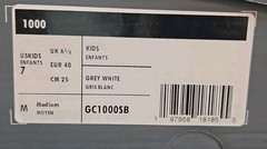 New Balance 1000 Kids 7 Medium Grey White