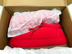 NIB – Champion University Mid Scarlet / Gum Slippers – Youth Size 6