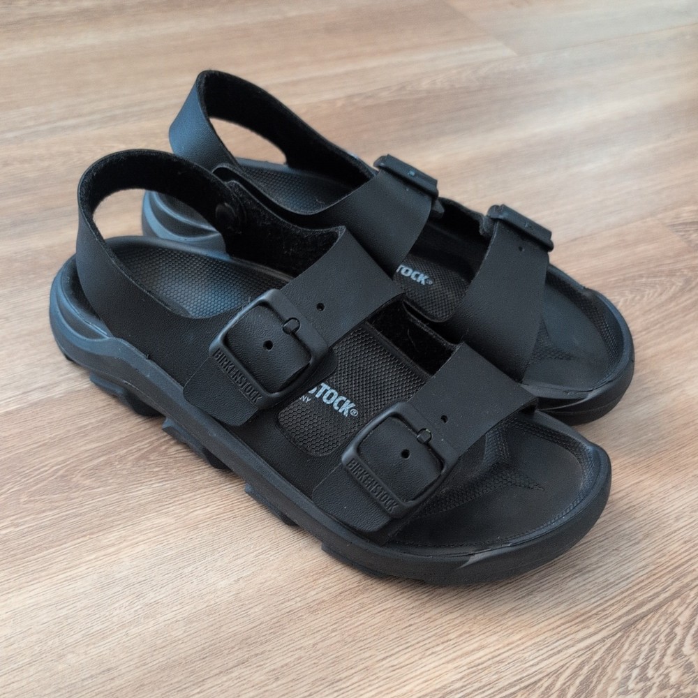 New Birkenstock Mogami Kids Sandals 34 black back strap non slip hiking 220 L3