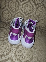 Nike Air Huarache Run GS Gray Purple White Unisex Kids Sneakers 7Y 654275-046