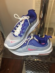 Nike Air Max Axis Kids Sneakers Blue Gray Pink White Athletic Low Top