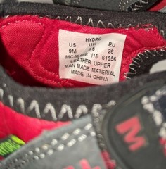 Merrell Hydro Hiker Athletic Walking Sandals Shoes MC55688 youth sz 9M Grey Red