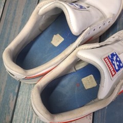 Puma Clyde Core Leather Casual Red White & Blue Shoes Low Top Sneakers Size 6C