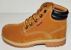 LEVI’S High-top Boots Size 2.5 Youth Tobey Wheat Brown New in Box 546989‐19B
