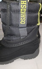 OshKosh B’Gosh Unisex-Child Splash Rain Boot Size 4M Gray And Neon Green