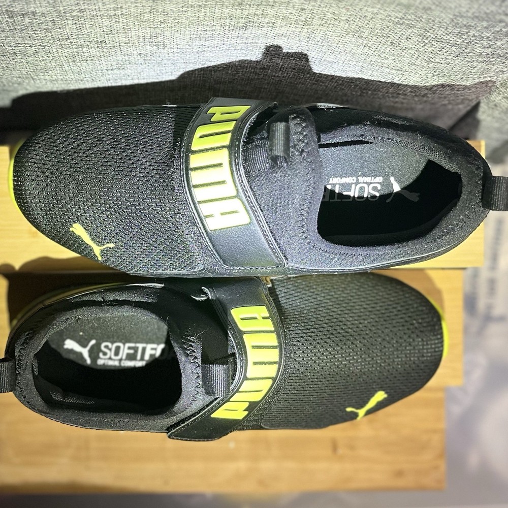 Puma Axelion Big Kids‘ Slip-On Shoes, Black, Size 5C, 376750-02, EverTrack
