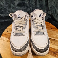 Nike Jordan 3 Retro Midnight Navy Sneakers Kids 3Y White Elephant Print