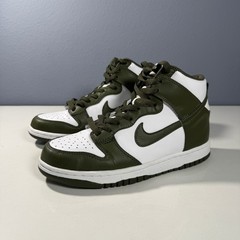 Nike Dunk High Cargo Khaki White Kids Sneakers 7Y DB2179-105 Olive Green Shoes