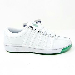 K-Swiss Classic 2000 White Teal Green Kids Size 5 Sneakers 86549 114