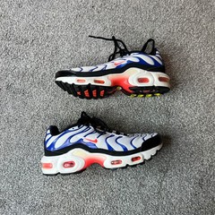 Nike Air Max Plus TN GS Athletic Sneakers Kids 5Y White game royal trainers
