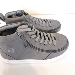 Billy Classic DR High Top Canvas Skater Sneakers Big Kids 5XW Gray Lace Up Zip