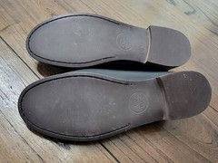 MARC JOSEPH NEW YORK Leather Loafer with Gold Embroidered Star Black Nappa 4.5