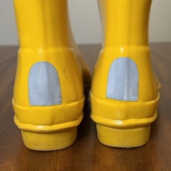 Hunter Tall High Gloss Yellow Rain Boots Kids UK 1 US 2B/3G EU 33