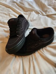 New VANS 5.5J Old Skool V Sneaker Black On Black Fit A Woman Size 5 So Unisex