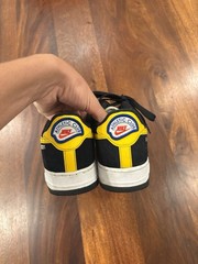 Nike Air Force 1 Low Kids Sneaker Black/White/Yellow US 5.5 Pre-Owned