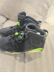 Nike Air Jordan 6 Electric Green Black 384665-003 Size 6.y VNDS