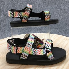 Target Sandal Youth 4 White Multicolor Pride Collection Open Toe Slip On NEW
