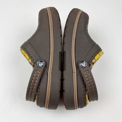 Crocs Cobbler Lined Kids Clogs Size 12 – 13 Brown Yellow Plaid Flannel Lining