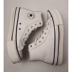 Converse Chuck Taylor All Star Move White Leather Platform High Top Kids Size 4