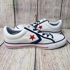 Converse STAR PLAYER OX Unisex Kids Sneaker White Blue Red US Size 7 264720C