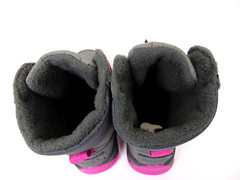 NEW SOREL Whitney II Strap Boot WP Winter Boots Little Girl Size 7.0 T Gray Pink