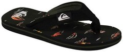 Quiksilver Boy’s Molokai Layback Sandal – Black / Black – New