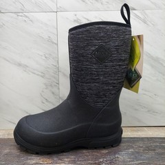 Muck Boots Kids Element Tall Black Heathered Rubber Neoprene Waterproof Size 3