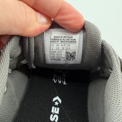Converse Chuck Taylor All Star Gray Youth 3 Sneakers Hook Loop A09301F
