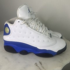 Jordan 13 Retro BP White Blue Black 3Y High Top Leather Basketball Sneakers