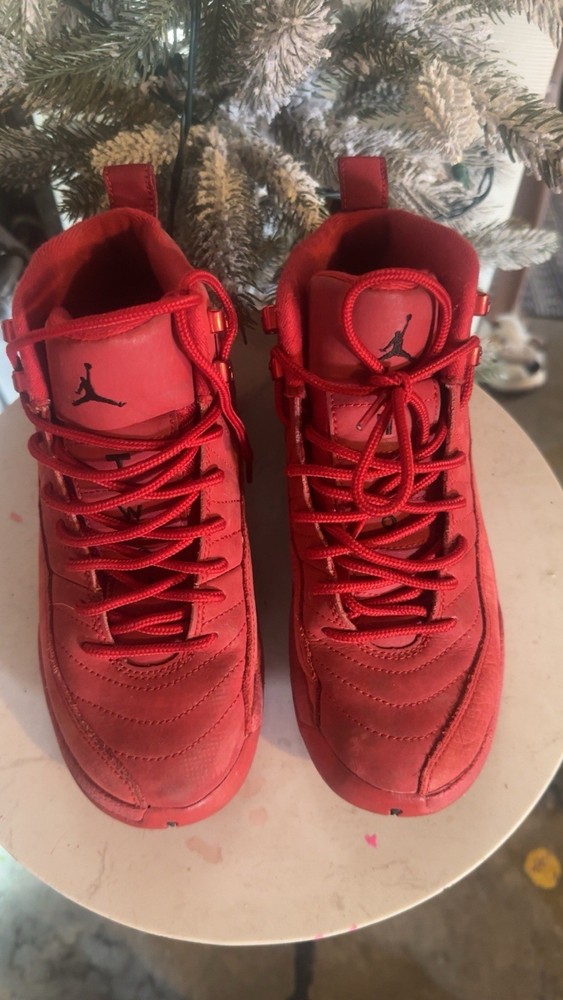 Nike Air Jordan 12 Retro Gym Red Sneakers 153265-600 Youth Size 4.5