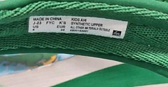 Reef Kids Ahi Flip Flops Sandals Boys Size 4 Kelly Green Surfing Dinosaurs GUC