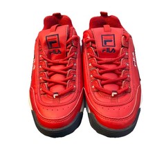 Size 4 Fila Disruptor 2 Premium Red White Blue Ship Fast