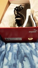 Puma Roma Basic Jr 6.5C Black-white-puma Silver
