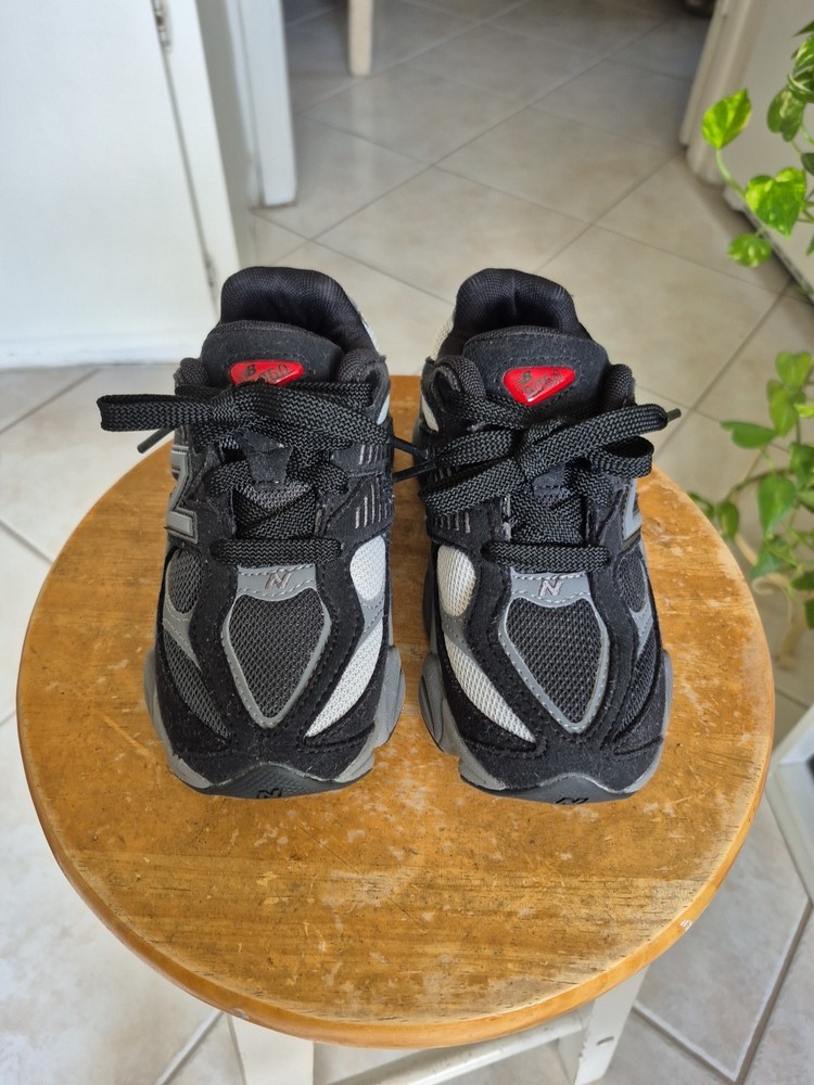 New Balance 9060 PC9060BK Black Castlerock Suede Mesh Kids Sz 12