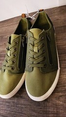 Youth Green double zipper lace-up sneakers size 6 by Cat & Jack
