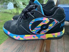Heelys Propel 2.0 Black Suede Lace-Up Rolling Skate Shoe 4Y US