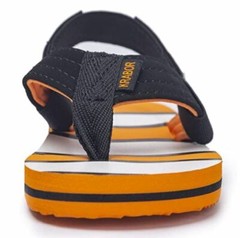 Fitory Krabor Flip Flops with Back Strap Orange Fish Kid Small 6.75″ Length