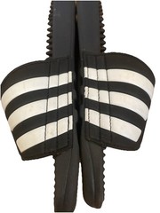 Adidas Black And White Adjustable Spike Slides Sandals Big Kids Size 4
