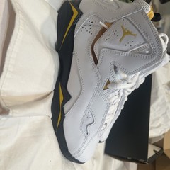 Jordan True Flight White Black And Yellow Size 5.5Y