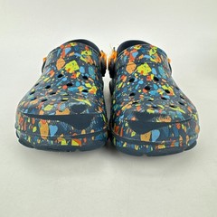 Crocs Child Classic All Terrain Terrazzo Clog J3 Navy Splatter Adjustable Strap
