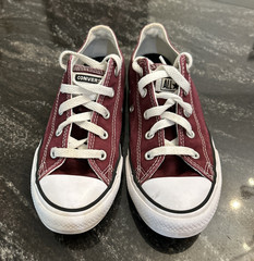 Converse Chuck Taylor All Star Maroon Canvas Low Top Youth Sneakers Size 2 kids