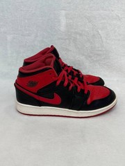 Air Jordan 1 Mid GS Alternate Bred Black Red DQ8423-060 Size 6Y