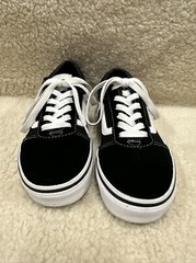 VANS Old Skool Overt Comfy Cush Black/White US Size 2 Youth Unisex NWOB NWOT