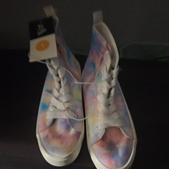 Art Class Kids Tee High-Top Side Zip Fashion School Sneakers Multicolor 1
