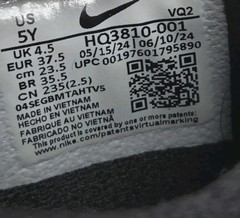 Nike Dunk Low Wolf Grey Black GS 5Y Women’s Size 6.5 HQ3810-001 EUC