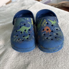 Crocs Toddler Dinosaur Printed Sandles Baya Shoes Cobalt Blue Size C11 Kids 5