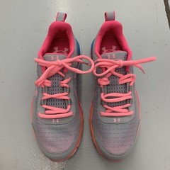 Under Armour Kids GS Assert 8 Gray Pink UA 3022100-100 Curry Run Shoes Size 5Y